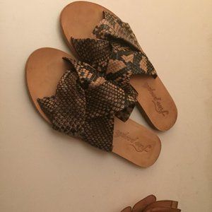 Free People Leather Slides